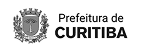 Logo of Prefeitura de Curitiba with a detailed city crest and bold text.